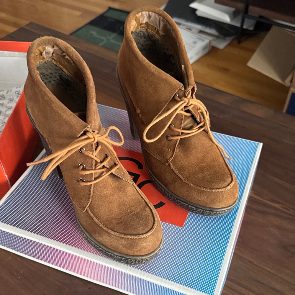 Brown Suede Ankle Boots